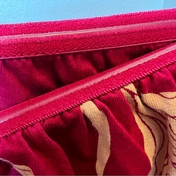 Express size XS Red Tan Hawaii Floral y2k Strapless Tube Top Cropped Elastic - Picture 5 of 7